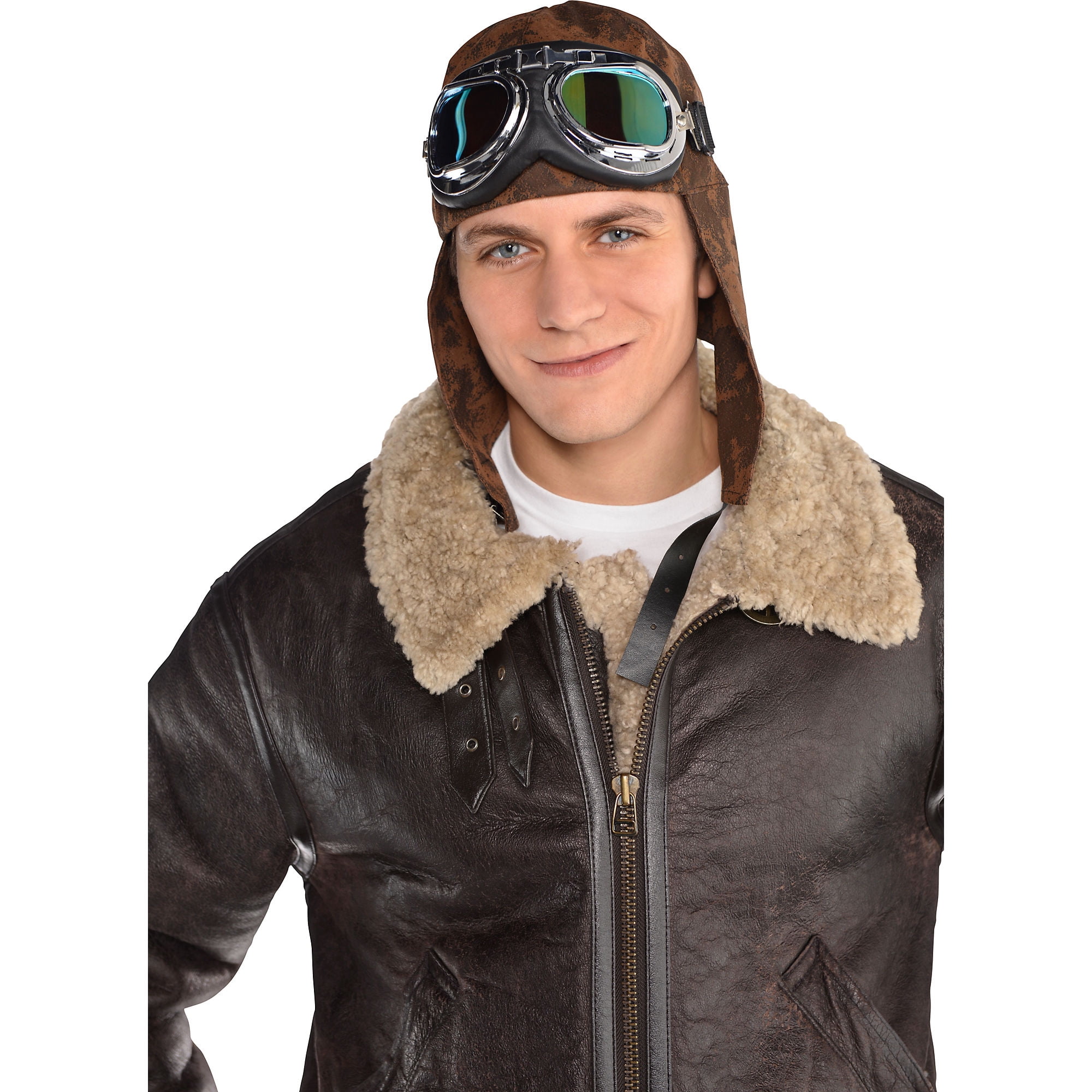 Flying Helmet Aviator Hat with Goggles