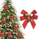 thumbnail image 1 of Bowknot Christmas Wreath Pendant Decoration, Bowknot Hanging Decoration, Festive Bowknot Ornament, Easy Hang Decor, Premium Fabric, Metal Frame, for Living Room, for Office, 1 of 9