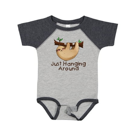 

Inktastic Just Hanging Around with Cute Sloth Gift Baby Boy or Baby Girl Bodysuit