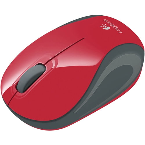 Logitech M187 Wireless Mini Mouse, Red