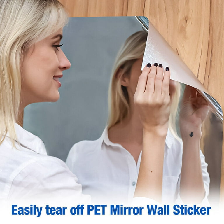 Buy WILLGO Flexible Mirror Sheets Self-Adhesive Plastic Mirror Tiles  Non-Glass Mirror Stickers for Home Decoration (Oval Shape) 30 * 20 Size -  Medium Stick Plain Wall not to Rattle Wall Online at