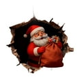 thumbnail image 2 of Virelaxpo Funny Santa Claus Wall Sticker with Bursting Through Design, Removable Vinyl Decal for Christmas Holiday Decor, Perfect for Windows, Doors, and Gift Giving, 2 of 2