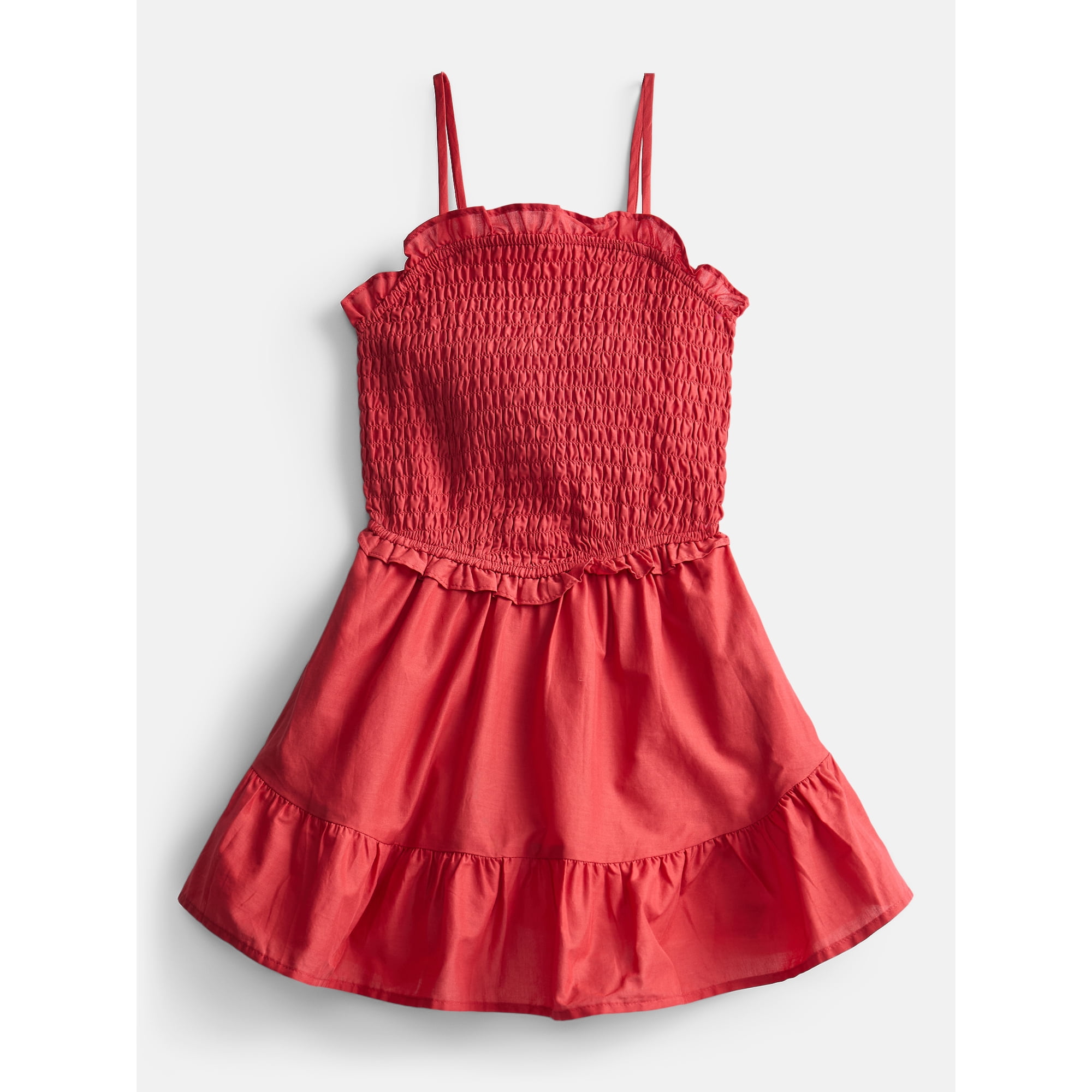 Weekend Academy Girls Smocked Ruffle Cotton Dress with Built-In Shorts, Sizes 4-18