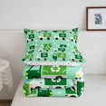 thumbnail image 5 of Manfei Boys Garbage Trucks Queen Comforter Set,Recycling Bin Comforter Sets Queen,Green,Polkadot Reversible,3-Piece,1 Comforter and 2 Pillowcases, 5 of 7