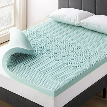 Crown Comfort 5 Zone Cooling Gel Memory Foam Mattress Topper Collection Full