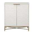 thumbnail image 3 of Origins by Alpine White Pearl Wood Bar Cabinet in White, 3 of 6