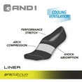 thumbnail image 4 of AND1 Men's Socks, Lightweight Liner Socks, 12 Pack, 4 of 9