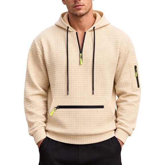 HOOMEUMY Men's Long Sleeve Pullover Tshirt Flattering Fitted for Casual Outing