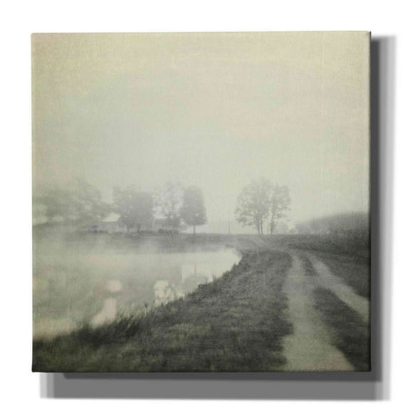 Epic Graffiti 'Foggy Sunrise' by Dawn D Hanna, Giclee Canvas Wall Art, 12"x12"
