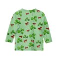 thumbnail image 4 of St Patricks Day Shirts Girls 3/4 Sleeve Shamrock Irish Shirts Casual Clover Graphic Tops Loose Fit Cute Summer T-Shirts,Green 9-10 Years, 4 of 4