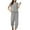 Gray, variant on Women's Summer 2 Piece Tracksuit Outfit Casual Cap Sleeve Tops High Waist Track Pants Sweatsuits Lightweight Loose Fitted Loungewear Matching Sets