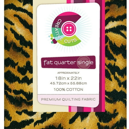 VIP Fabrics Creative Cuts Fat Quarter Single, Tiger Skin