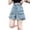 Blue, variant on Shachafan Girls Utility Denim Shorts For Kids With Elastic Waistband – Everyday Wear For Girls Stitching Comfort Fit Track Shorts for Women