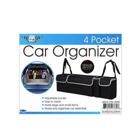 35" x 10" 4-Pocket Car Trunk Organizer