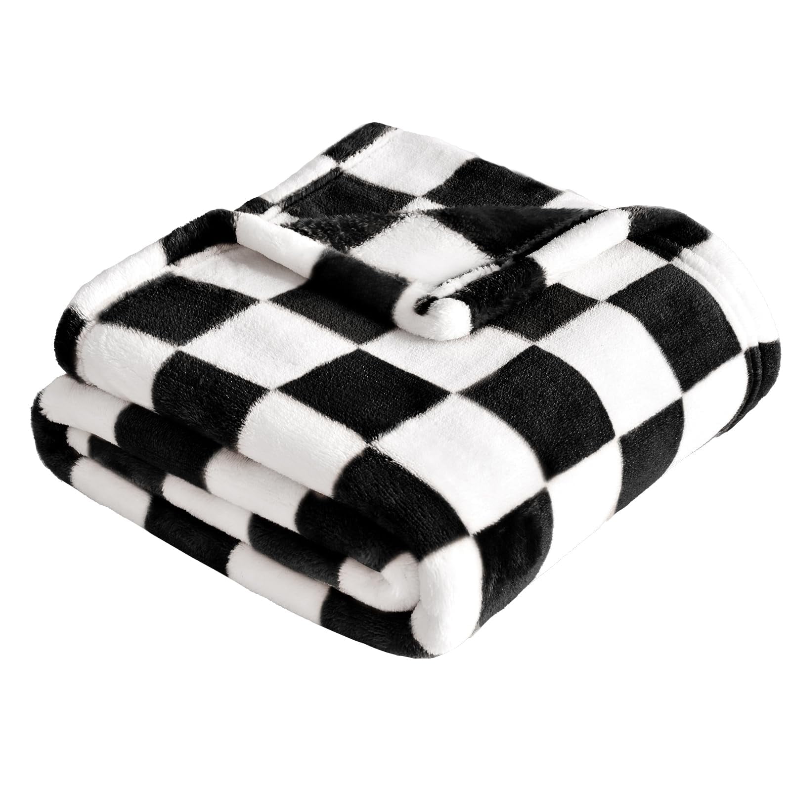 Checkered Baby Blanket Fleece Baby Blankets for Girls Boys, Ultra Soft Cozy Fluffy Infant Toddler Newborn Receiving Blankets for Crib Stroller, Baby Essentials,Blankets 30×40，Pink, Blue, Black