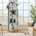 thumbnail image 3 of Yaheetech 80'' H Multilevel Cat Tree Tower With Condos,Light Gray, 3 of 10