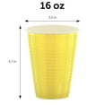 thumbnail image 3 of DecorRack 80 Party Cups, 16 fl oz -BPA Free- Plastic Soda Cups, Yellow (Pack of 80), 3 of 7
