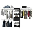 thumbnail image 5 of Plego 70"W - 118"W Drawers Closet System with One Drawer,Three Hanging Rods, Five Shelves -Black, 5 of 7