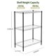 thumbnail image 4 of TAIMASI Organizador de Estantería de Almacenamiento de Alambre de Acero Resistente Ajustable de 3 Repisas para Cocina, Garaje, 23.62" L x 13.77" W x 31.49" H, Negro, 4 of 9