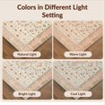 thumbnail image 7 of Design&I 5'x7' Washable Area Rug Flatweave & Daily Traffic Ready Beige Tan Neutral Boho Cream Geometric Tone Textured Pile for Guest Room, Lounge, Apartment, 7 of 7