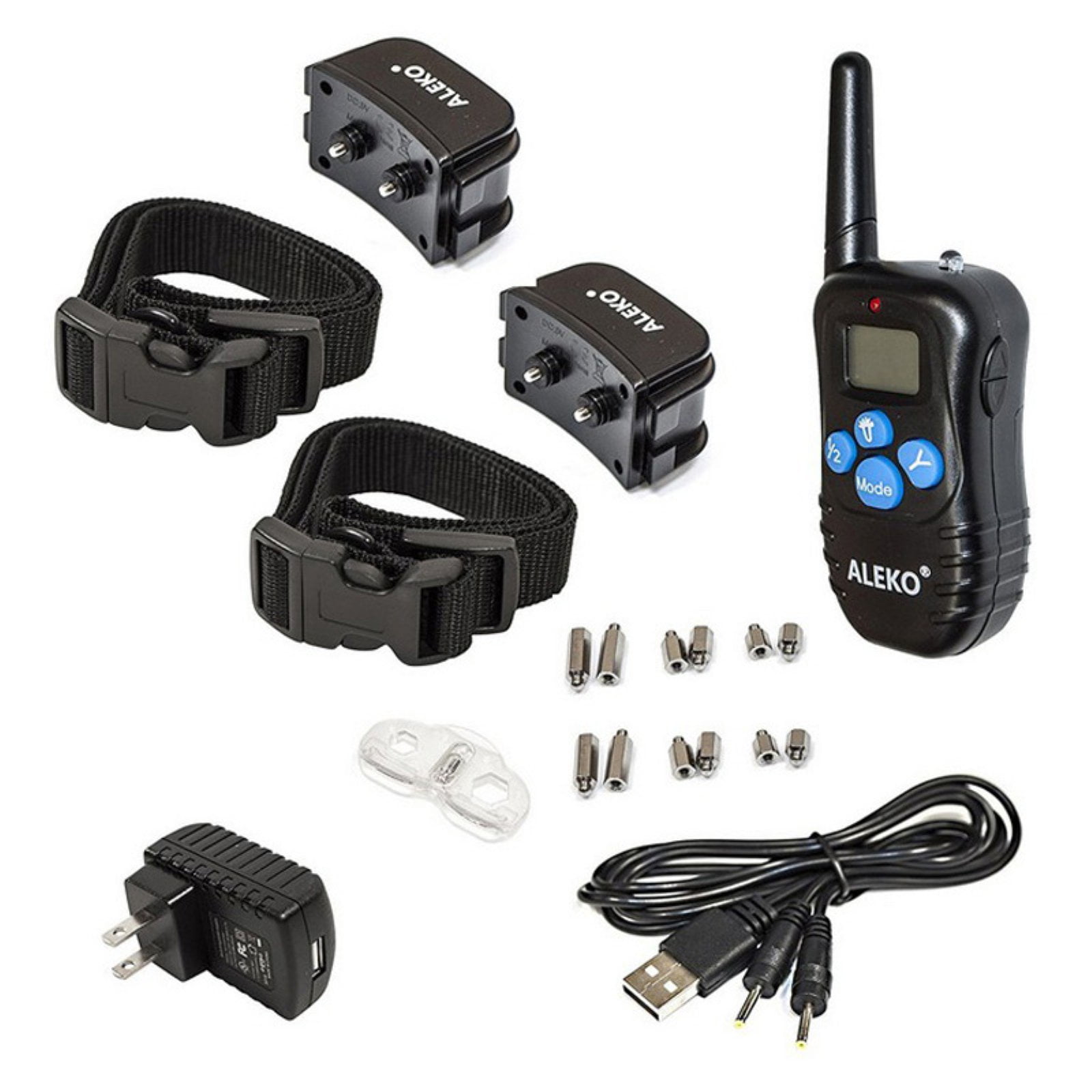 ALEKO TS-BC982D Remote Pet Training Collar for 2 Dogs Water-Resistant Dog Training Device by ALEKO