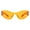 Orange (Orange, variant on Rimless Shield Sunglasses Oval Aerodynamic Futuristic Fashion UV400 Brown
