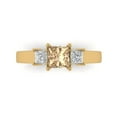 thumbnail image 2 of 1.11ct princess cut yellow moissanite 18k yellow gold 3 stone Bridal Wedding Engagement Promise Anniversary Ring for Women size 6.5, 2 of 7