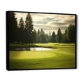 thumbnail image 2 of Designart "Serenity on the Golf Fairway" Sports Floater Framed Canvas Wall Art, 2 of 7