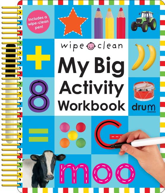 Spelling Writing & Reading Wipe-Clean Worksheets Pen Kids Learn Educational Book 