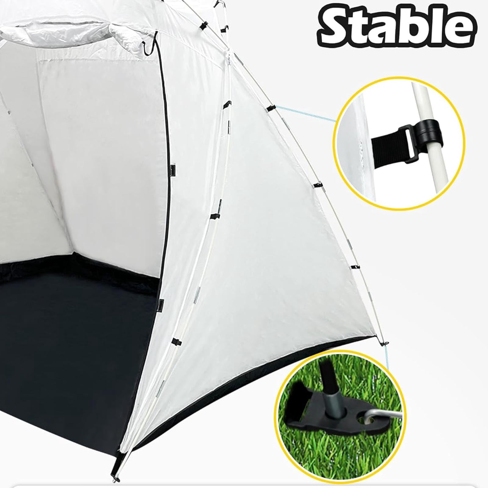 YAHHU Paint Booth Tent Built in Floor Mesh Screen Wind Proof Large Capacity Portable Spray Paint Shelter for Furniture Painting, 8.5 x 6 x 5.5 ft / 2.59 x 1.83 x 1.68 m