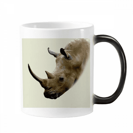 

Rhinoceros Horn Side Ear Art Deco Fashion Mug Changing Color Cup Morphing Heat Sensitive 12oz