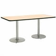 thumbnail image 6 of KFI Studios Mode 3' x 8' Counter Height Dining Table, Grey Nebula, Black Base, 6 of 7