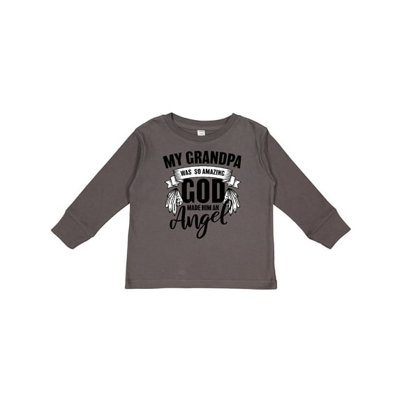 Inktastic My Grandpa was So Amazing God Made him an Angel Boys or Girls Long Sleeve Toddler T-Shirt