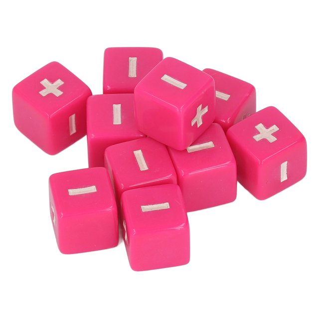 Ensemble de Mathématiques, 20pcs 16mm Plus Moins Ensemble d'Opération Mathématique dés Jeu Standard pour les Accessoires de Jeu d'Enseignement pour Enfants