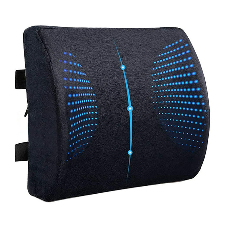 Adjustable Memory Foam Lumbar Support Pillow For Car, Office, And