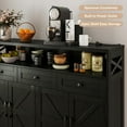 thumbnail image 6 of Tuekys Buffet & Sideboard Cabinet with Storage , 51" Wood Cupboard Hutch, Coffee Bar Station Table for Kitchen, Living Room, 6 of 8