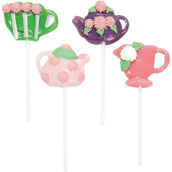 Fun Express 12 Pieces Tea Party Character Suckers, Edibles