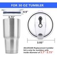 thumbnail image 2 of Tapa de repuesto para vaso de 9,6 cm (3,8"), compatible con vasos Yeti Rambler, Ozark Trail y Old Style Rtic de 900 ml (30 oz). Tapa antiderrames con interruptor deslizante. Libre de BPA., 2 of 7