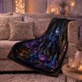 thumbnail image 6 of Enchanted Gothic Archway Scene Raven Cauldron, Festive Halloween Scene, Warm Flannel Blanket for Living Room and Reading Nook, Art Lovers Halloween Gift, Festive Home Decor, 6 of 9