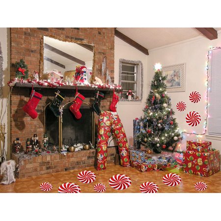Big Eye Owl 12 Pcs Christmas Candy Floor Decals Stickers Peppermint Large For Wall Party Decoration Supplies Candyland Theme Decor Walmart Canada