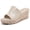 Gold PU 768, variant on Women's Wide Width Wedge Sandals - Platform Slip On Summer Slides