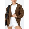 thumbnail image 2 of Sudadera PRETTYGARDEN 2025 con cremallera marrón XS, 2 of 8