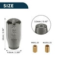 thumbnail image 6 of Unique Bargains Car Shift Knob 10cm Octagonal Crystal Front Universal for Automatic and Manual Vehicle Acrylic Black with 2 Adapter 1 Set, 6 of 7
