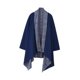 thumbnail image 2 of Cárdigan para hombre y mujer, estilo kimono informal con cuello chal y bolsillos Azul, 2 of 9