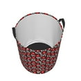 thumbnail image 3 of Bingfone Red Floral Waterproof Foldable Laundry Hamper Bucket With Handles For Storage Bin,Clothes Hamper (Small), 3 of 8