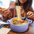 thumbnail image 5 of Kieccall Ramen Bowl Set Bamboo Fiber Microwave Safe Bowls for Home Kitchen Dining with 6-Piece 40.58 fl oz Set, 5 of 7