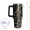 thumbnail image 2 of 40oz Music Teacher Gifts Tumbler with Handle and Straw, Musical Note Insulated Stainless Steel Cup, Travel Coffee Mug Water Bottle, Appreciation Birthday Gifts for Women Men, 2 of 6