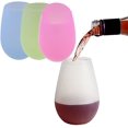 thumbnail image 1 of 4 piezas BPA Silicona Copa de vino Plegable Inastillable Antideslizante para Camping Viaje Barbacoa Playa LingWen 9024715199287, 1 of 1