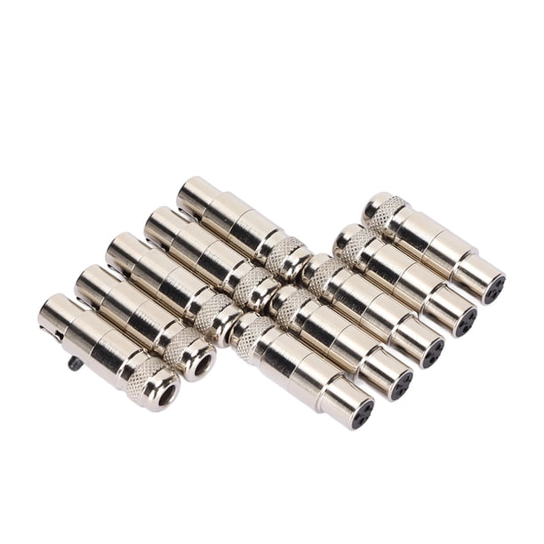 Adaptador XLR de 3 pines hembra a 3 pines macho, conector mini XLR metálico para micrófono, cable, monitor y altavoz.