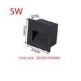 thumbnail image 3 of Lámpara de pared LED regulable de 3 W, 5 W y 7 W, luz de escalera de aluminio, lámpara de paso LED empotrada, lámparas de esquina de pared para caminos, CA 85-265 V, luz de pared CC 12 V, 3 of 5